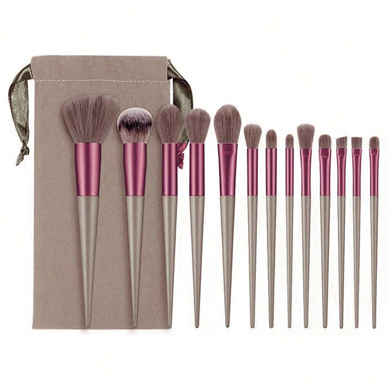 13-teiliges Make-up-Pinsel-Set für Lidschatten, Foundation, Damen, Kosmetikpinsel, Lidschatten, Rouge, Schönheit, weiche Make-up-Werkzeugtasche Image