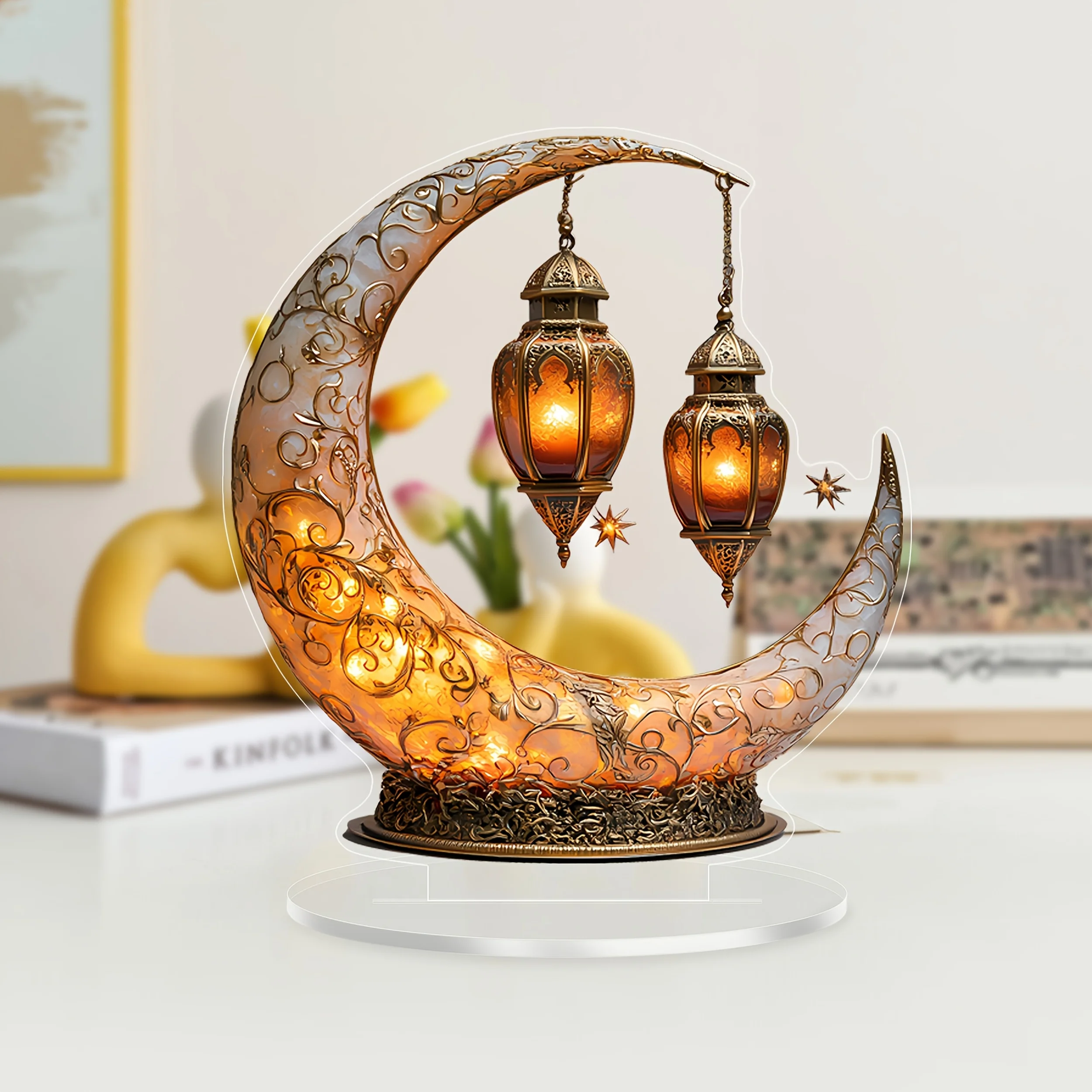 1-teilige Mondlampe, Heimdekoration, Ornament für den Schreibtisch, ideales Familiengeschenk – stilvolle Heimdekoration, Urlaubsdekoration Image
