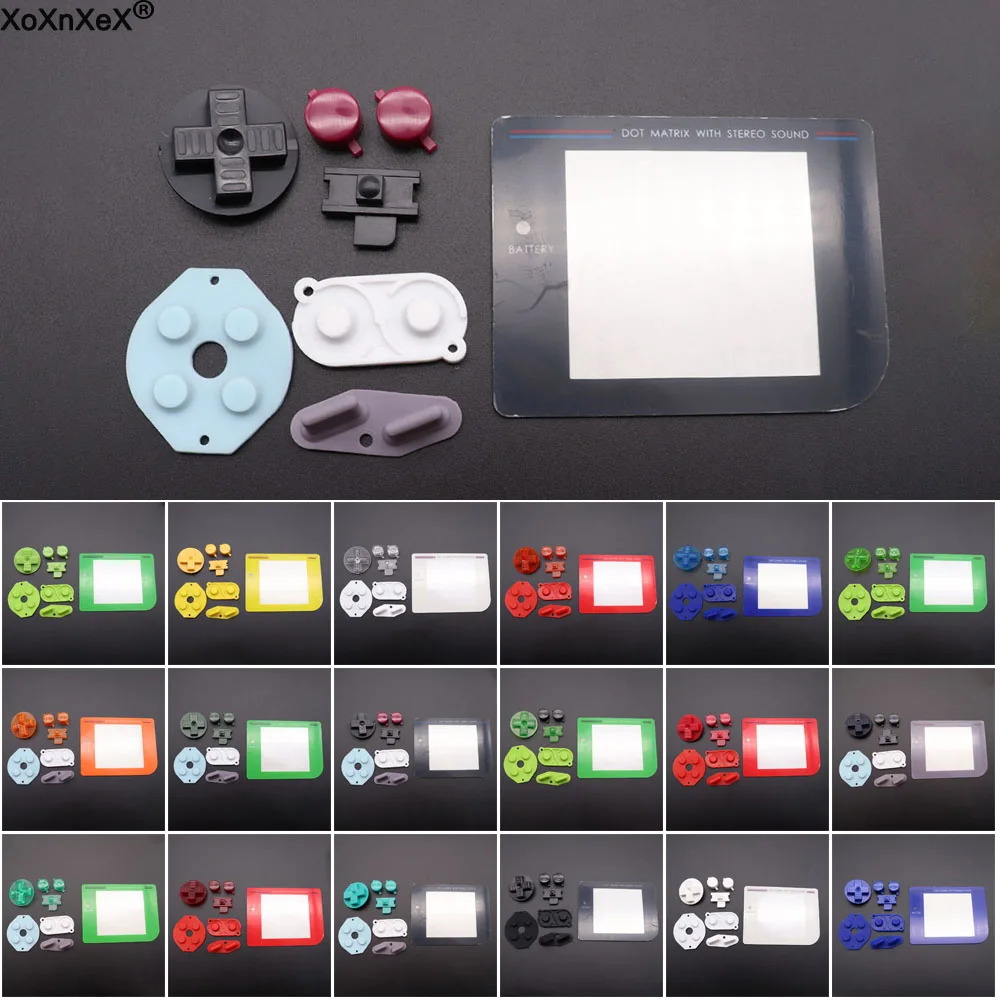 Ersatzknöpfe für Gameboy Classic GB-Tastaturen für GB DMG DIY für Gameboy A B-Tasten D-Pad-Display-Objektivschutz Image
