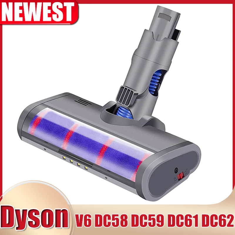 Motorisierte Boden Pinsel Kopf Werkzeug Für Dyson V6 DC58 DC59 DC61 DC62 Staubsauger Weiche Kehrmaschine Roller Kopf Boden Pinsel Zubehör Image