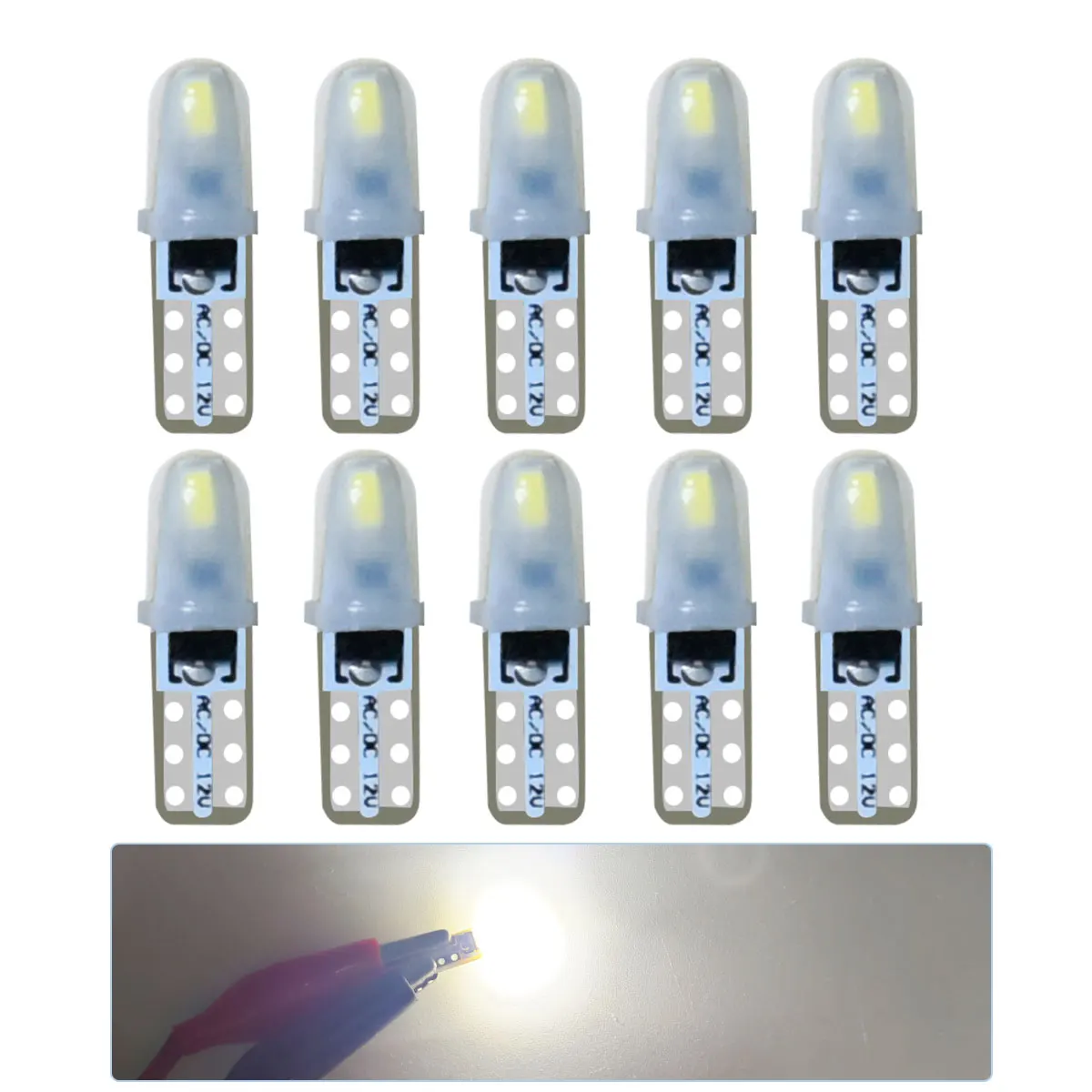 Ultrahelle T5 W1,2 W W2,3 W Canbus-Auto-LED-Leselampen, rot/weiß/rosa/blau, für Auto-Innenverkleidung, Instrumenten-Zifferblatt Image