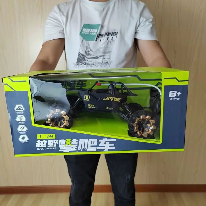 Neue 1:14 Vier Kanal Drahtlose Lenkrad Fernbedienung Spielzeug Auto Berg Geländewagen Klettern Elektrische Racing Geschenk Spielzeug Image