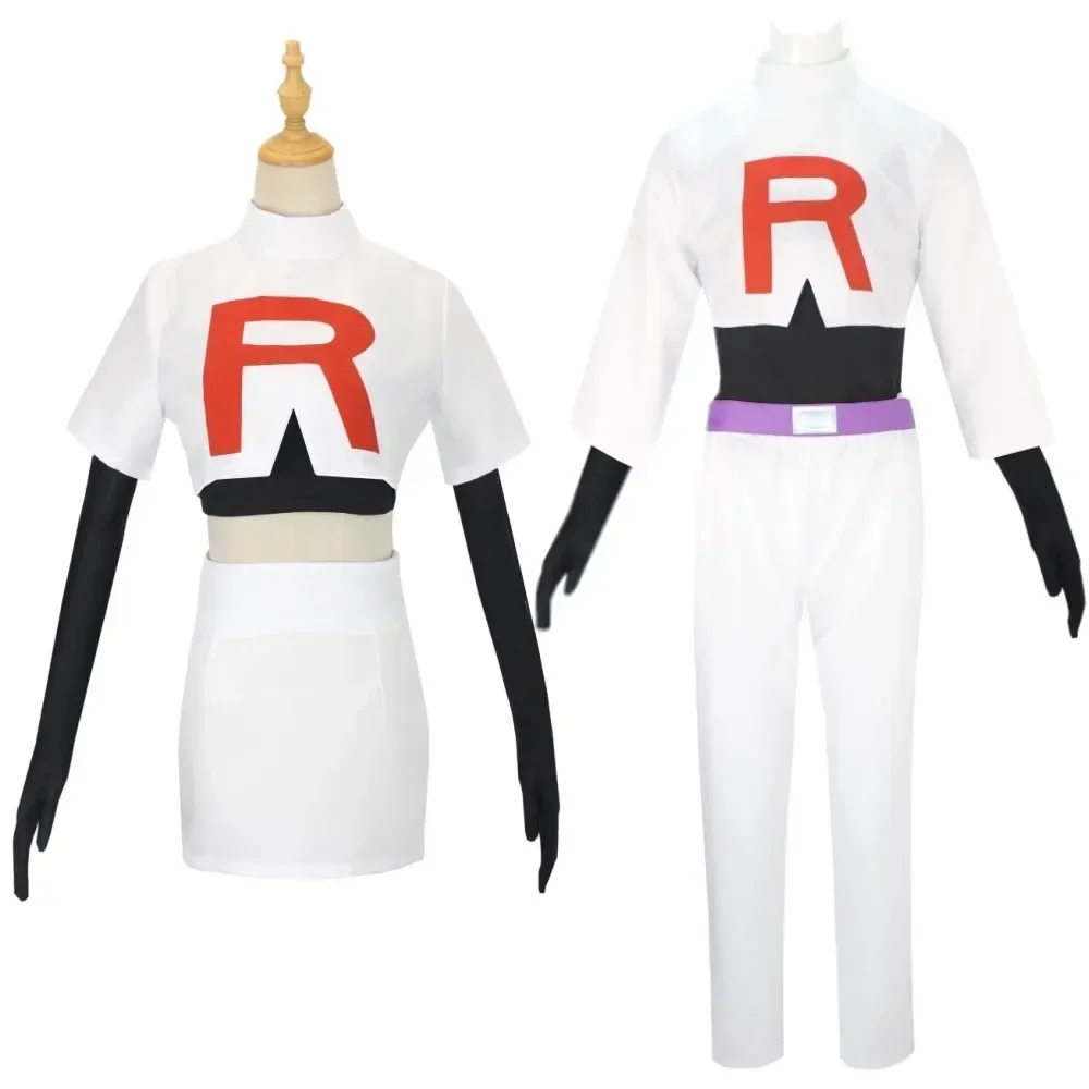 Anime Jessie James Cosplay Kostüm Team Rocket Jessie Musashi James Kojirou Halloween Cosplay Kostüm Komplettset Für Frauen Männer Image