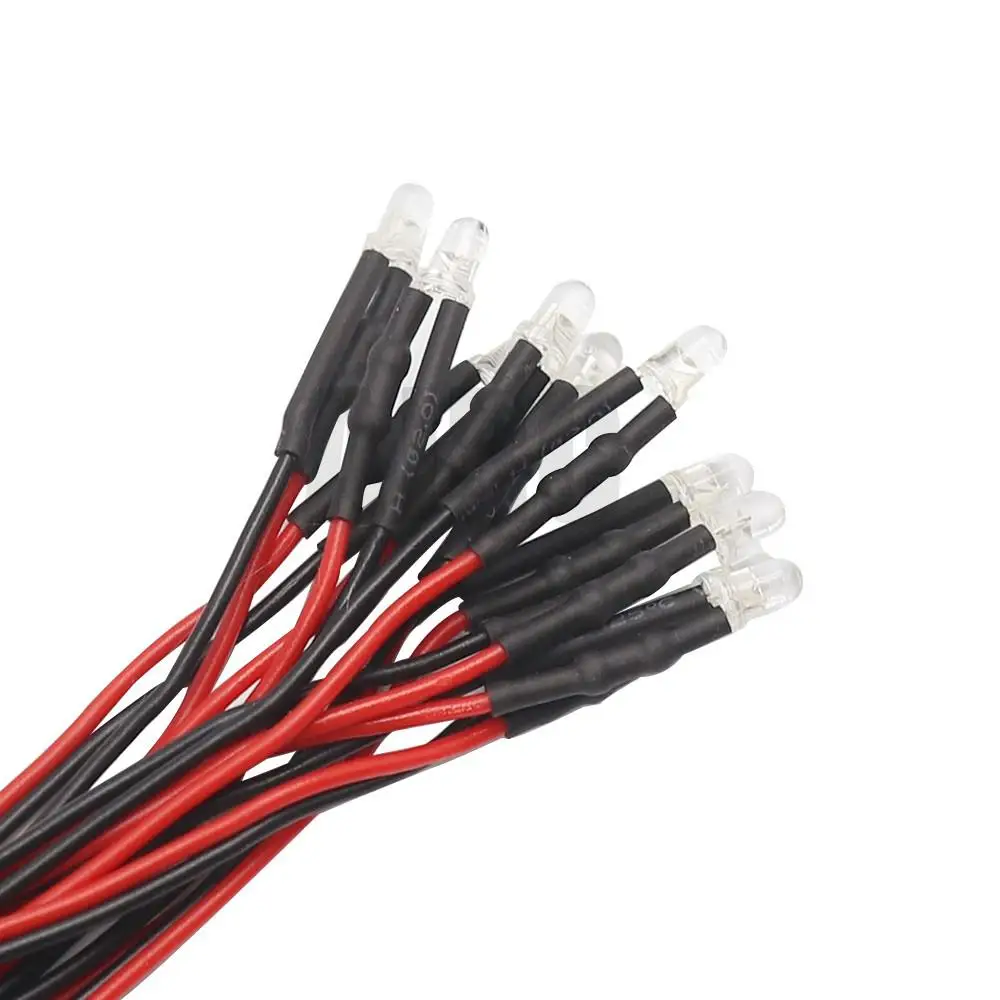 10 stücke 3mm 5mm 3v-12v Led Licht Rot Weiß Gelb Für 1/10 Rc Crawler auto Traxxas Trx4 G63 Axial Scx10 D90 D110 Rgt Hsp Yikong Image