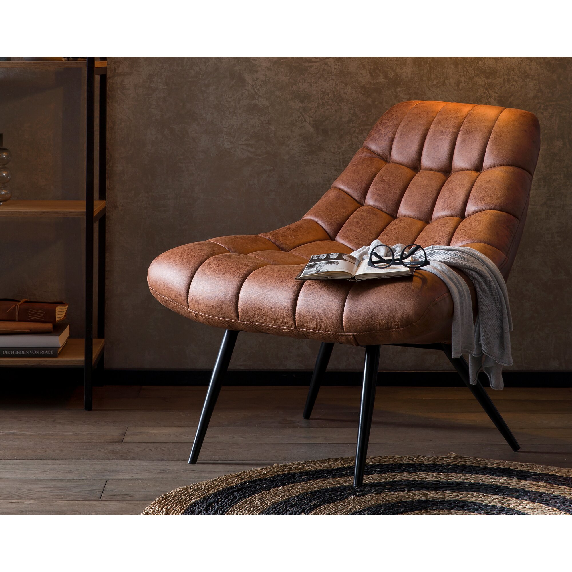 SalesFever »Chicago« Sessel XXL in Kunstleder dunkelbraun