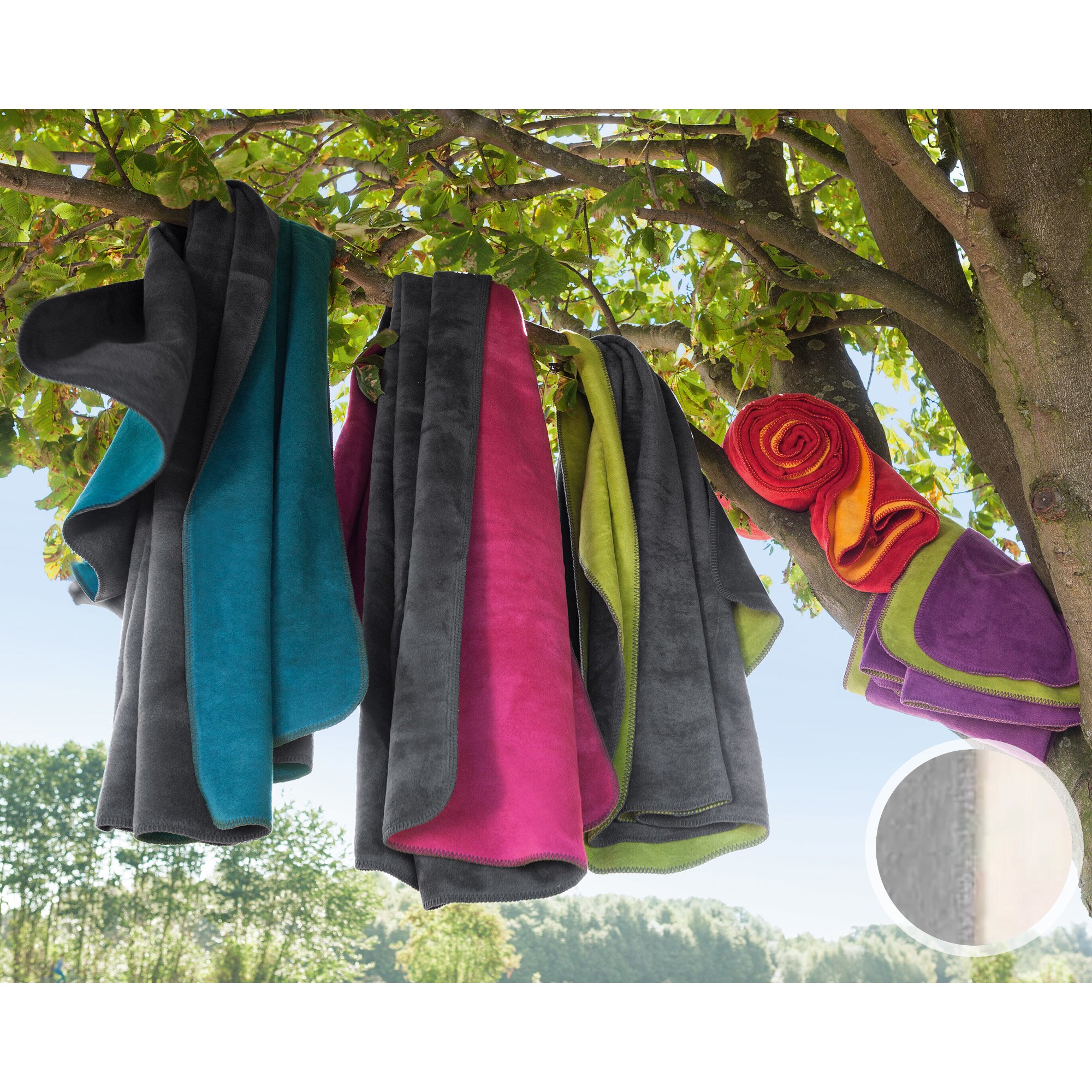 Ibena »Sorrento« Doubleface Wohndecken Plaid 2340 – erhältlich in 8 Größen und 28 Farben Image