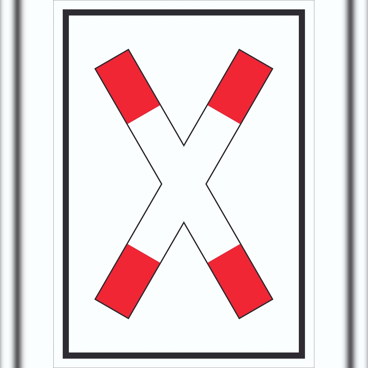 HB-Druck Schild Andreaskreuz A5 (148x210mm) Image