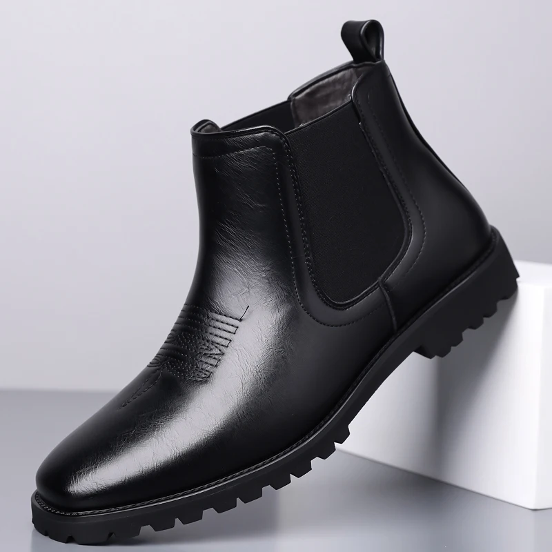 Frauen Stiefel Aus Echtem Leder Plattform Stiefel Motorrad Schuhe Front Zipper Optische Sohlen Mode Sexy Punk Männer Winter Stiefel 35-44