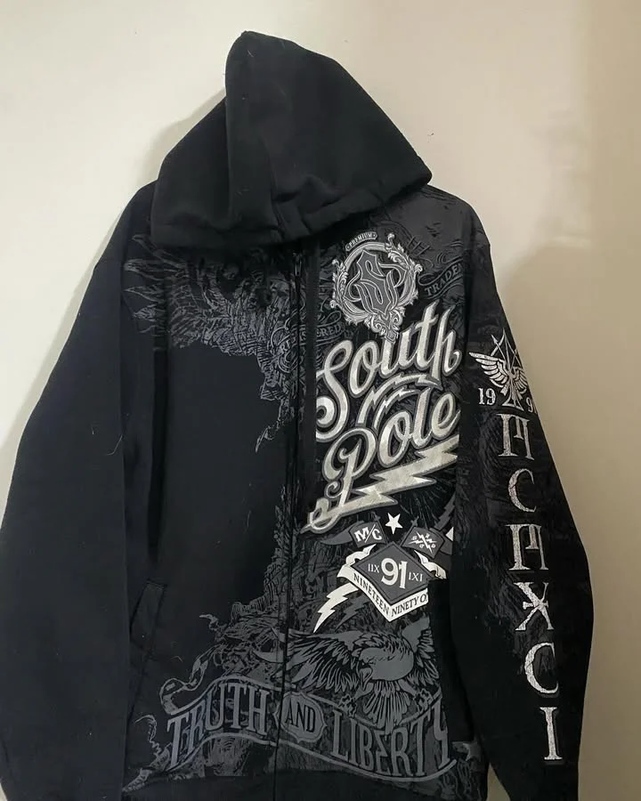 Graffiti Southpole Männer Zipper Hoodie Straße Neue Pullover Hoodie Harajuku Vintage Hip Hop Casual Sport Mit Kapuze Pullover