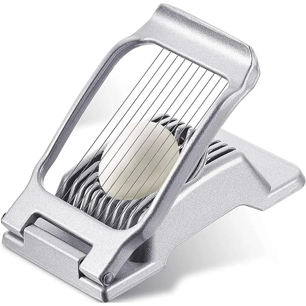 Stainless Steel Wires Egg Slicer, Egg Cutter for Hard Boiled Eggs, Aluminium Slicer for Egg Strawberry Mushroom Soft Fruit,White