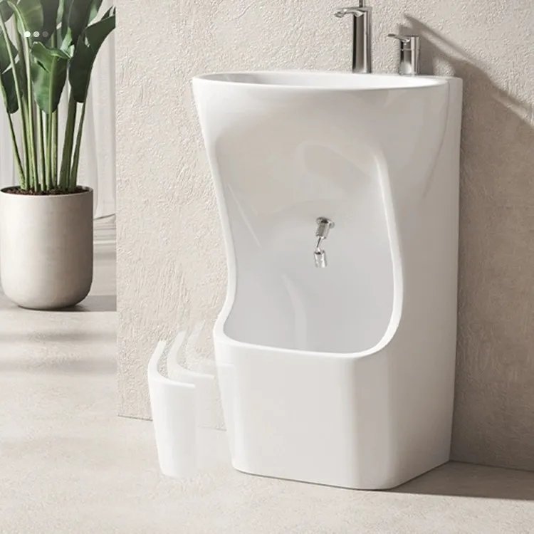 Neues muslimisches Keramik-Mini-Waschbecken im orientalischen Stil mit Ablaufschale, geeignet für Badezimmer oder Toilette. Versandkosten verhandelbar.
