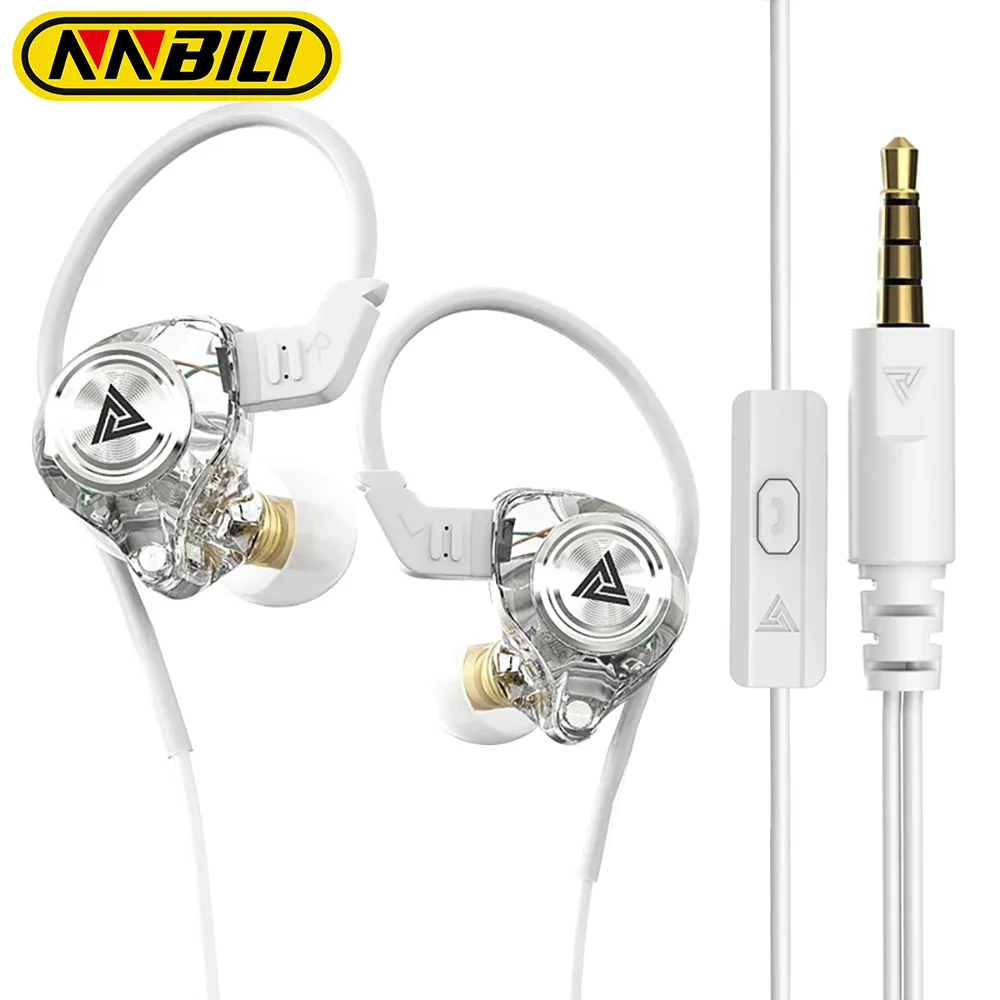 NNBILI QKZ-AK3 FiLe HiFi Kopfhörer 3,5mm Wired Kopfhörer mit Mikrofon Bass Stereo Ohrhörer Musik Sport Headset Für Smartphone Image