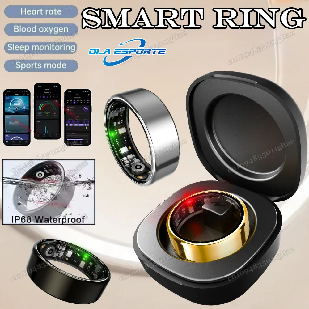 2025 Neuer Smart Ring Anrufalarm Herzfrequenz Blutsauerstoffüberwachung Schrittzähler Kalorien Multifunktionale Fitness Smart Fingerringe Image