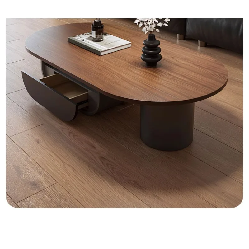 Designer im mittleren Stil, Massivholz aus Walnussholz, Retro-Couchtisch, Wohnzimmer, kleiner Haushaltstyp, leichter Luxus, High-End-Französisch