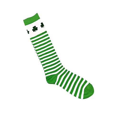 Grüne Herrensocken mit Kleeblattmuster zum St. Patrick's Day – perfekt für festliche Anlässe und Feiertage Image