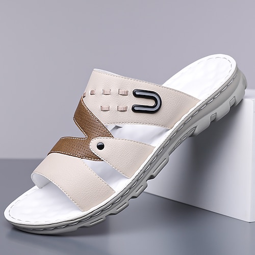 Braune Herren-Sportsandalen – verstellbare Klettverschlüsse, bequeme Passform, ideal für Freizeit, Outdoor-Aktivitäten und Strandbesuche Image