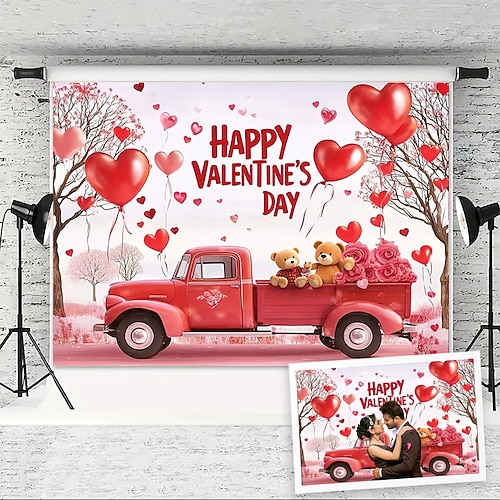 Valentinstag Tapisserie Banner Decke Rose Liebe Herz Niedlich Romantisch 3D Party Wohnzimmer Hintergründe aufnehmen Dekoration für Heiratsanträge Wohndeko Image