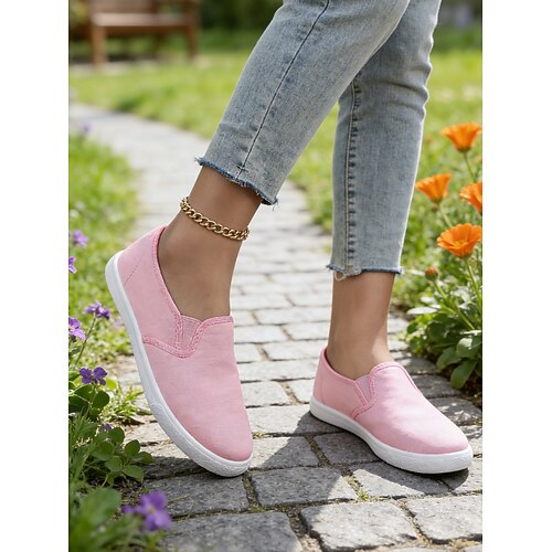 Grüne Damen-Slipper aus Canvas zum Hineinschlüpfen für den St. Patrick's Day – bequeme, lässige und vielseitige Sneaker für Paraden, Festivals und den Alltag Image