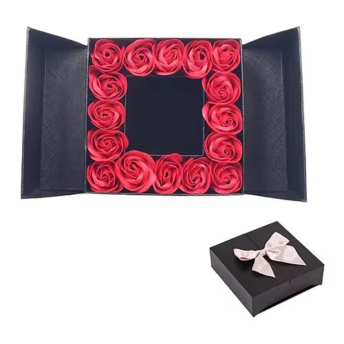 Geschenkbox mit ewigen Rosen – ideal als Muttertags- oder Valentinstagsgeschenk, für künstliche Rosen, Hochzeitssträuße, Tischdekorationen, Partys, Geburtstage oder andere Anlässe. Image