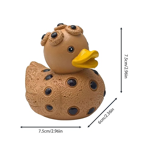 Niedliche Entenfigur aus handgefertigtem Kunstharz in Kuchenform Dekoration für drinnen und draußen, ob Zuhause, Garten oder Büro – das perfekte Valentinstagsgeschenk Image