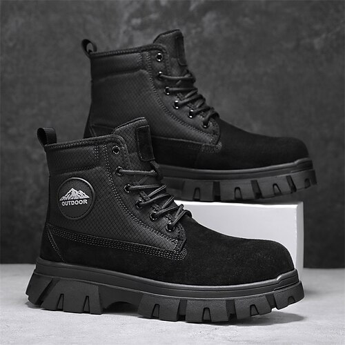 Beigefarbene Herren-Wanderstiefel – robuste und stylische Wildlederstiefel für abenteuerliche Touren und den Alltag Image