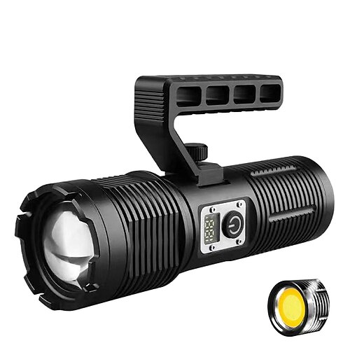 Wiederaufladbare Taschenlampe, geeignet für Outdoor-Aktivitäten wie Wandern, Bergsteigen und Expeditionen; Taschenlampe mit hoher Leuchtkraft (Lumen); wiederaufladbare LED-Taschenlampe mit hoher Image