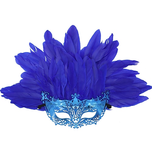 Karnevalsmaske Maske Venezianische Maske Feder Erwachsene Damen Halloween Karneval Karneval von Venedig Einfache Halloween-Kostüme Verkleiden Image