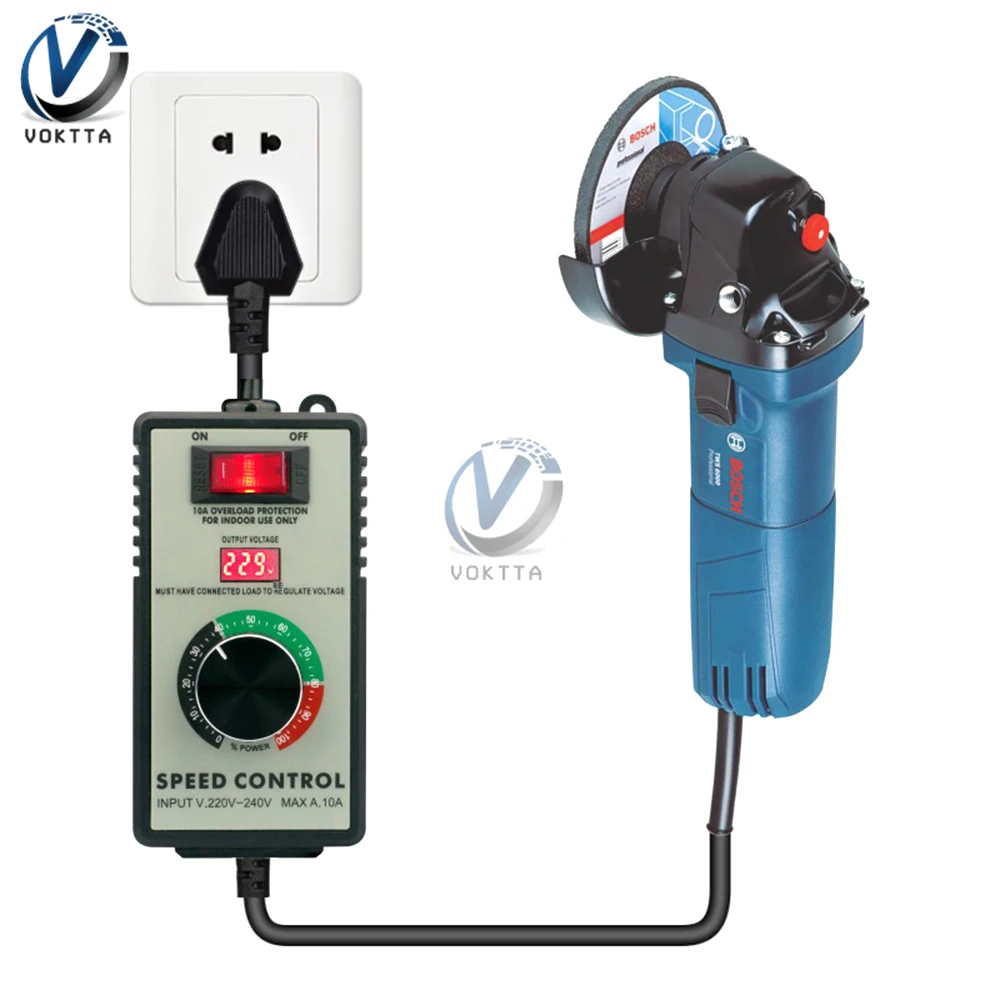 4000w Spannungs regler Drehzahl regler Wechselstrom motor regler Stufenloser Drehzahl regler Tragbarer Drehzahl regler für Elektro werkzeuge Image