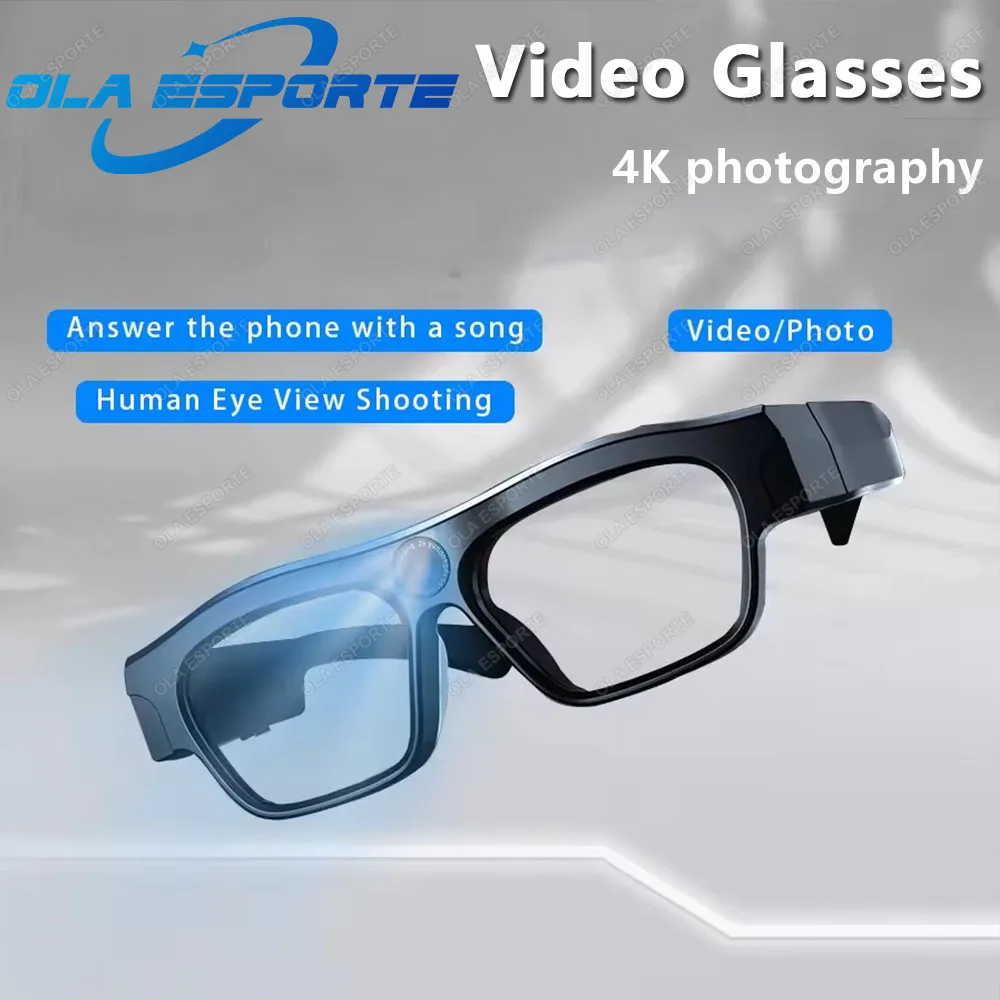 4K Bluetooth HD Video Brille Kamera Fahren Rekord Radfahren Mini Smart Brille Kamera Drahtlose Musik Anruf Sport Smart Sonnenbrille Image