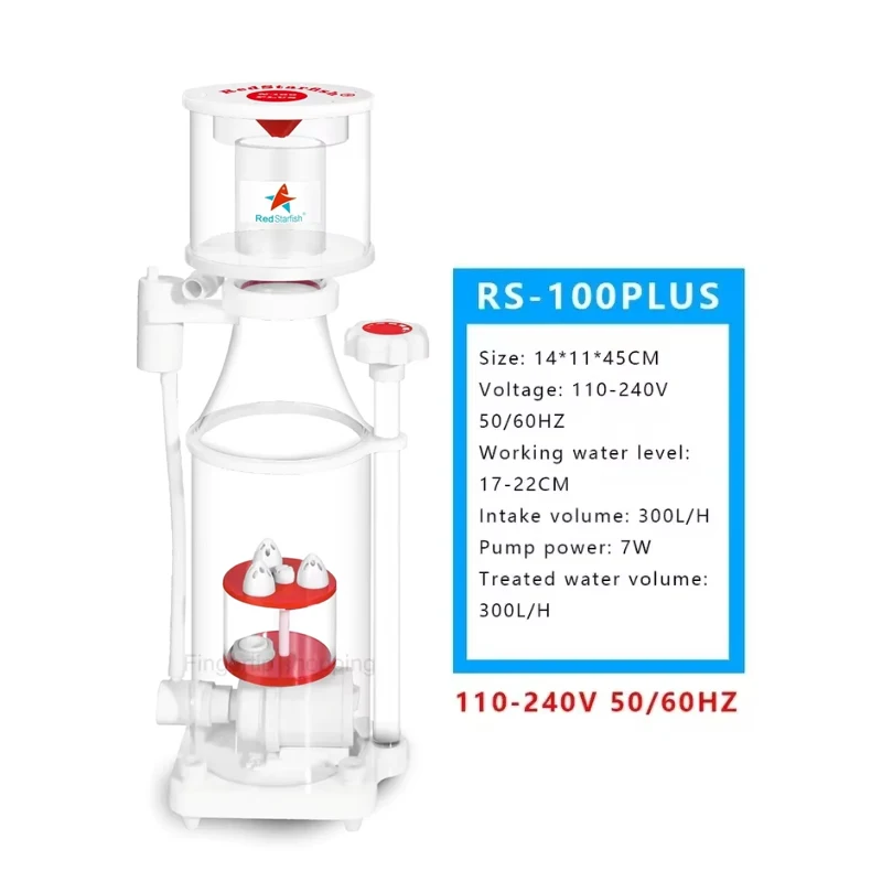 Red Starfish RS-N100 Plus DC-Pumpe, interner Protein-Skimmer für Aquarien, max. Liter 200–400 l, 110–240 V, neues Produkt Image