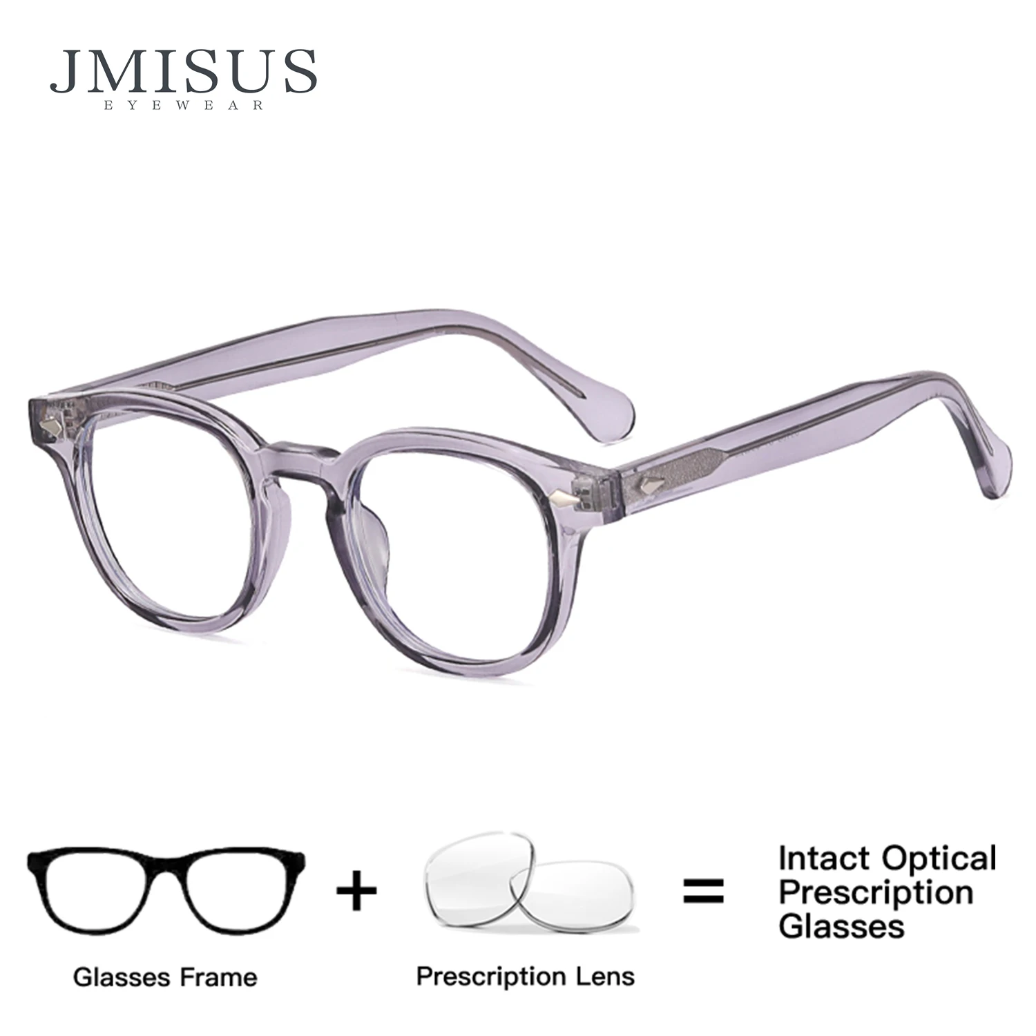 JMISUS Kleine Runde Brillen Frauen Progressive Multifokale Brillen Mann Anti Blau Licht Photochrome Optische Brillen Image