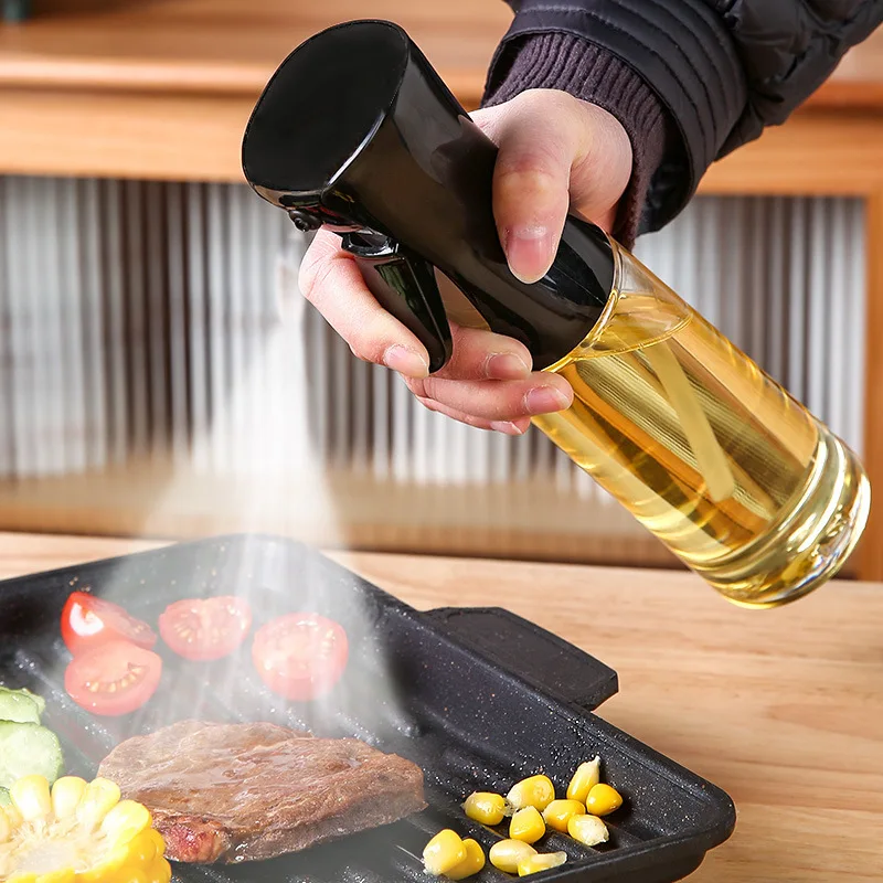 200/300/500 ml Öl Spray Flasche BBQ Kochen Olivenöl Sprayer Kunststoff Backöl Spray Leere Flasche Essig flasche Oder Öl pinsel Image