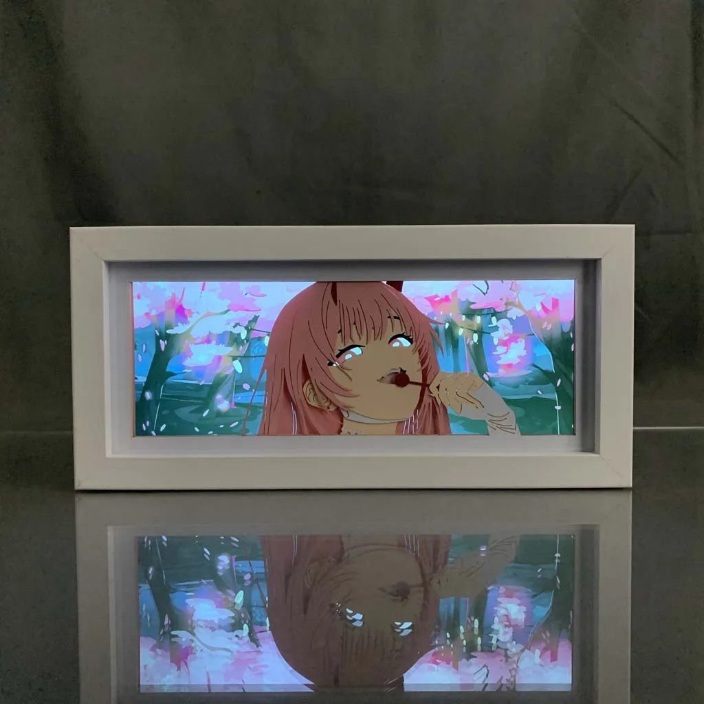 Darling In The Franxx Zero Two Anime Light Box per la decorazione della stanza della ragazza Manga Lampade da notte a LED per la camera da letto Regalo della fidanzata