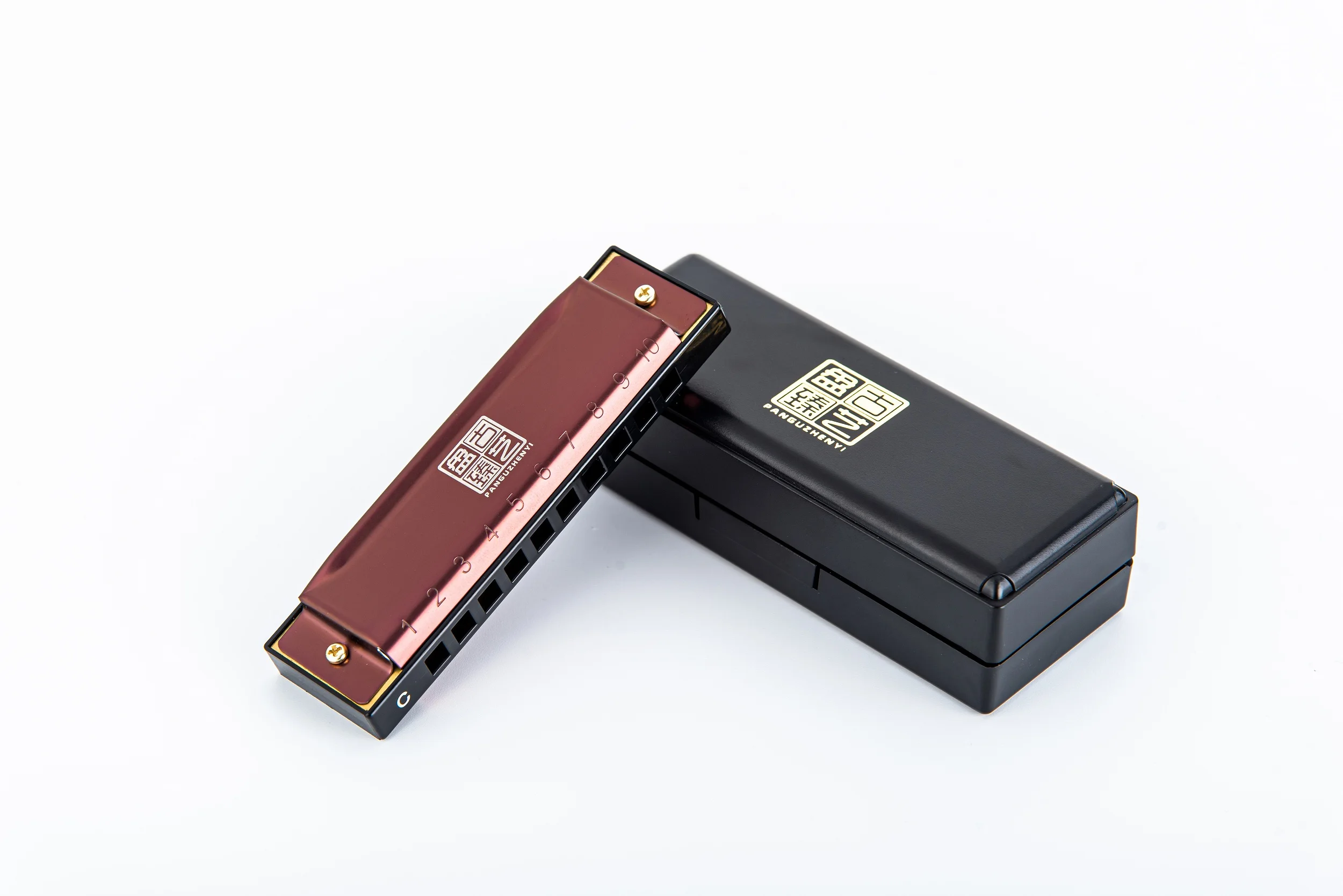 EASTTOP DUNHUANG 10 Loch 20 Ton Mundharmonika Edelstahl Abdeckungen Großen C In Benutzerdefinierte Mundharmonika Fall