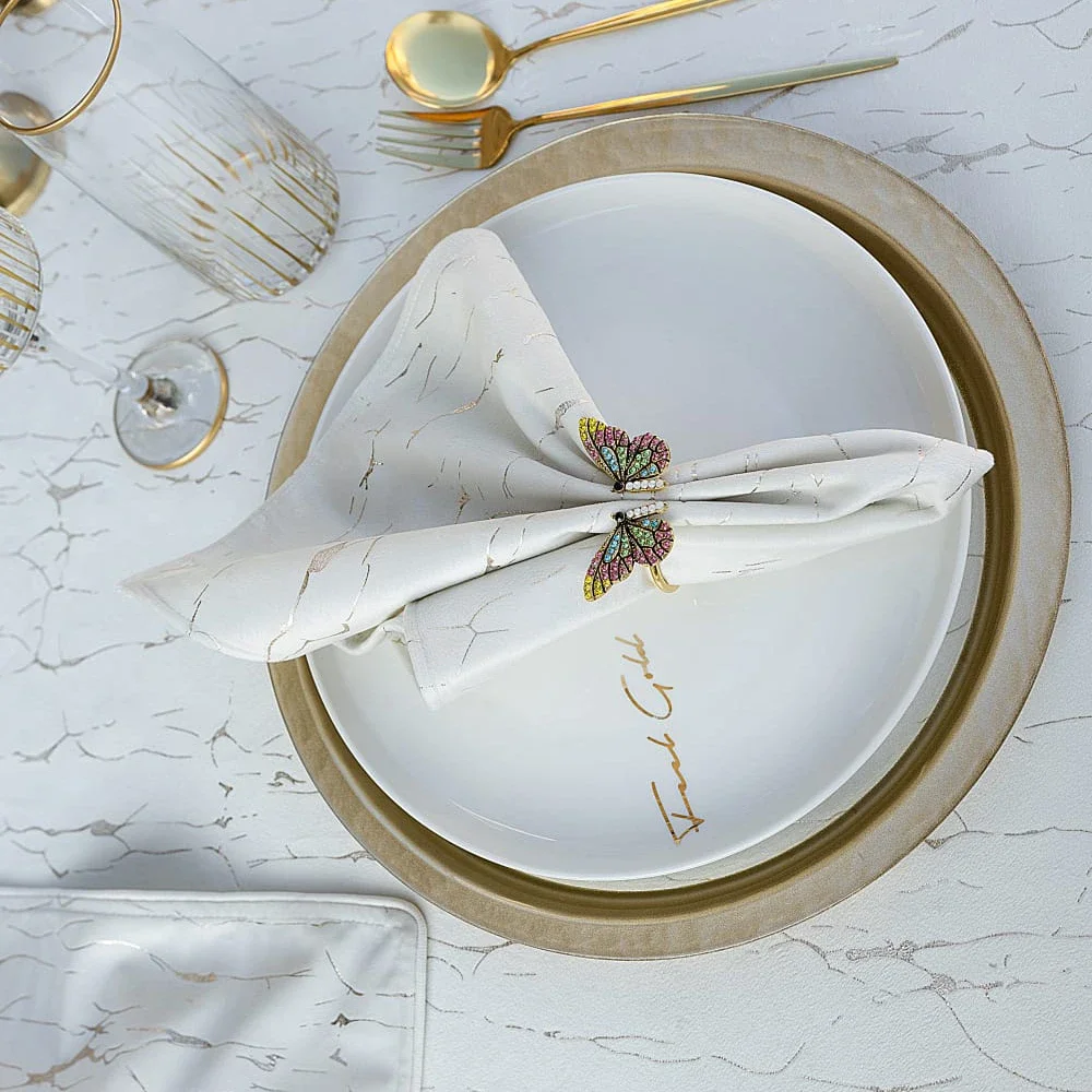 Designer-Tischdecke aus Samt, Servietten-Set, tolle hochwertige Dinner-Tischdecke, Boutique Image