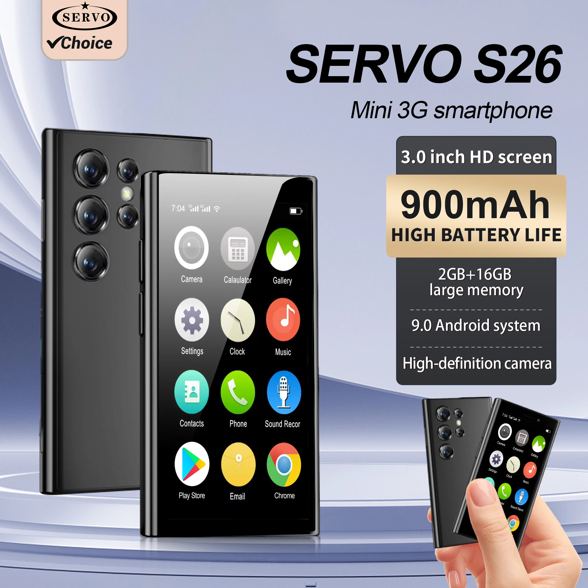 SERVO S26 Mini Android Smartphone 3.0