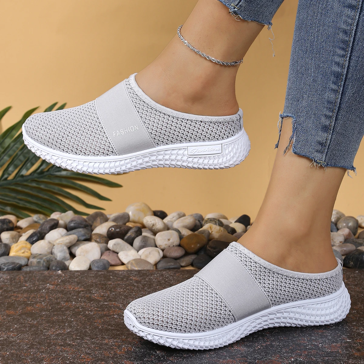 Damenschuhe, einfarbige Pantoletten, Sommerschuhe für Damen, kostenloser Versand, Schuhe, Hausschuhe für Damen, bequem und atmungsaktiv