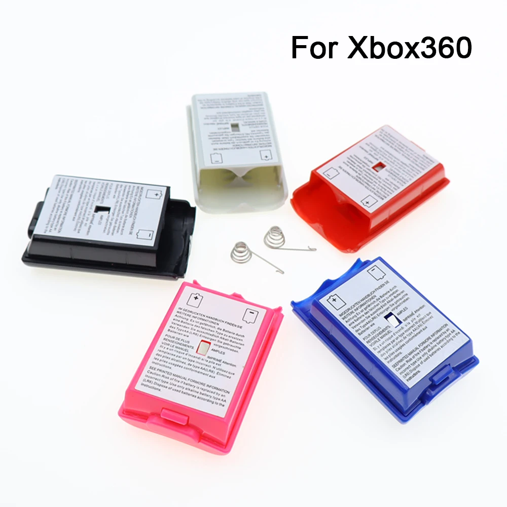 5Set Batterie-Rückabdeckung als Ersatz für Xbox360 Wireless Controller, Batteriehalter und leitfähige Federn Image