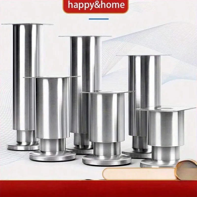 4 pièces pieds de meubles en métal réglables pieds de canapé en acier inoxydable pieds de canapé pieds d'armoire de remplacement accessoires de meubles durables