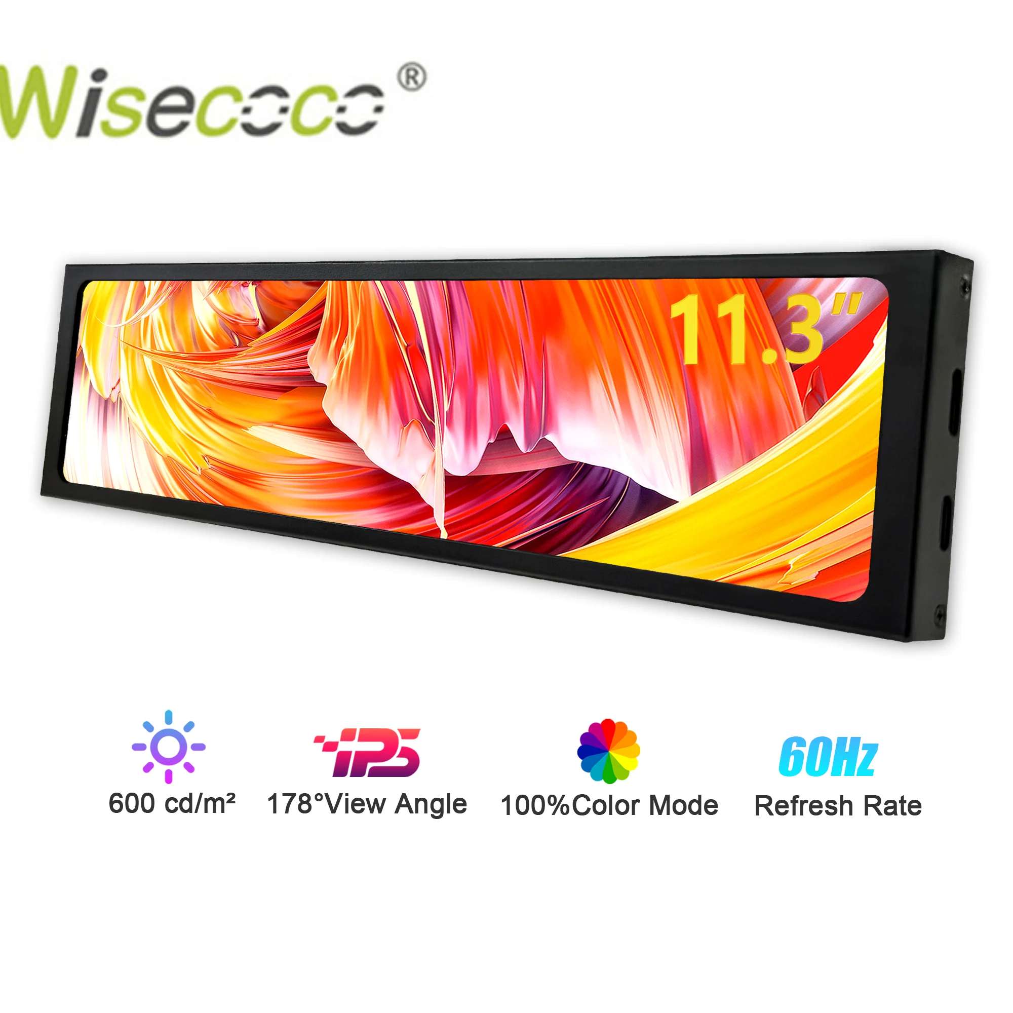 Wisecoco Schermo secondario HD IPS da 11,3/8,8/7,84 pollici Tipo-C per computer portatile Temperatura Monitor GPU CPU Aida64 fai da te