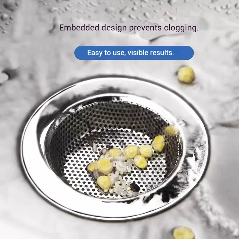 Two-Pack Double-Layer Anti-Clogging Sink Strainer 304 Stainless Steel Kitchen Drain Basket Suitable for Standard Kitchen Sinks, Suitable for Home and Commercial Kitchens to Prevent Clogging, Polished