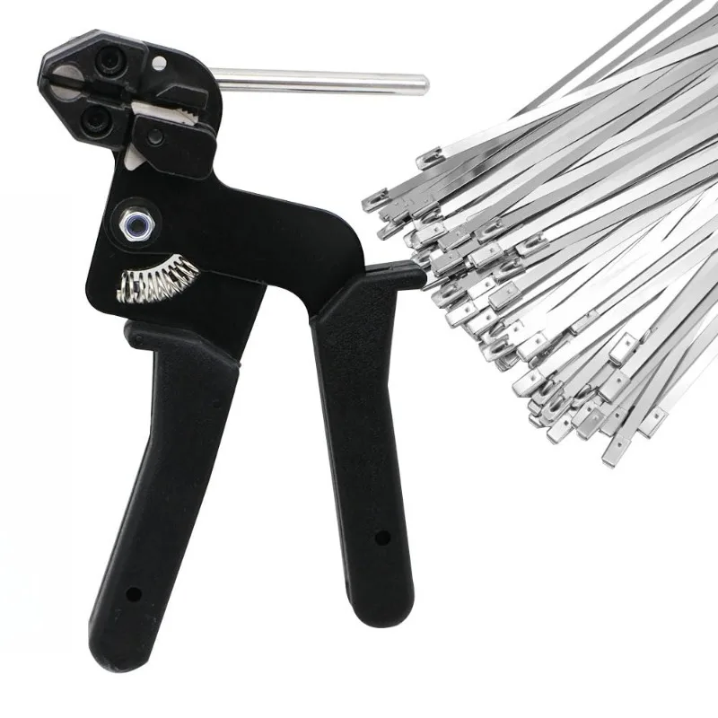 Für Befestigungszäune im Freien, Rohre, Verriegelungskabel, Metallbinder, automatische Spannung, Kabelbinder, Zange, Bündel, Werkzeug, Befestigungswerkzeug Image