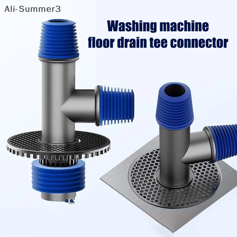 Washing Machine Drain Pipe Floor Drain Joint Bathroom Drainage Pipe Deodorizing And Anti-overflow Dryer Special Three-way Cover