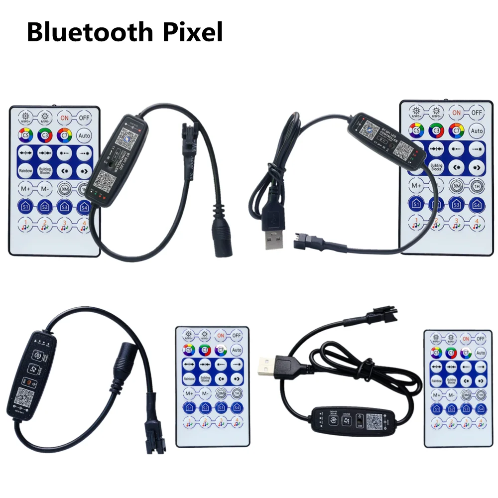 WS2812B SK6812 WS2811 Striscia LED Controller Bluetooth USB DC 5V 12V 24V MIC Musica APP Telecomando ZENGGE Pixel RGB Controllore di luce