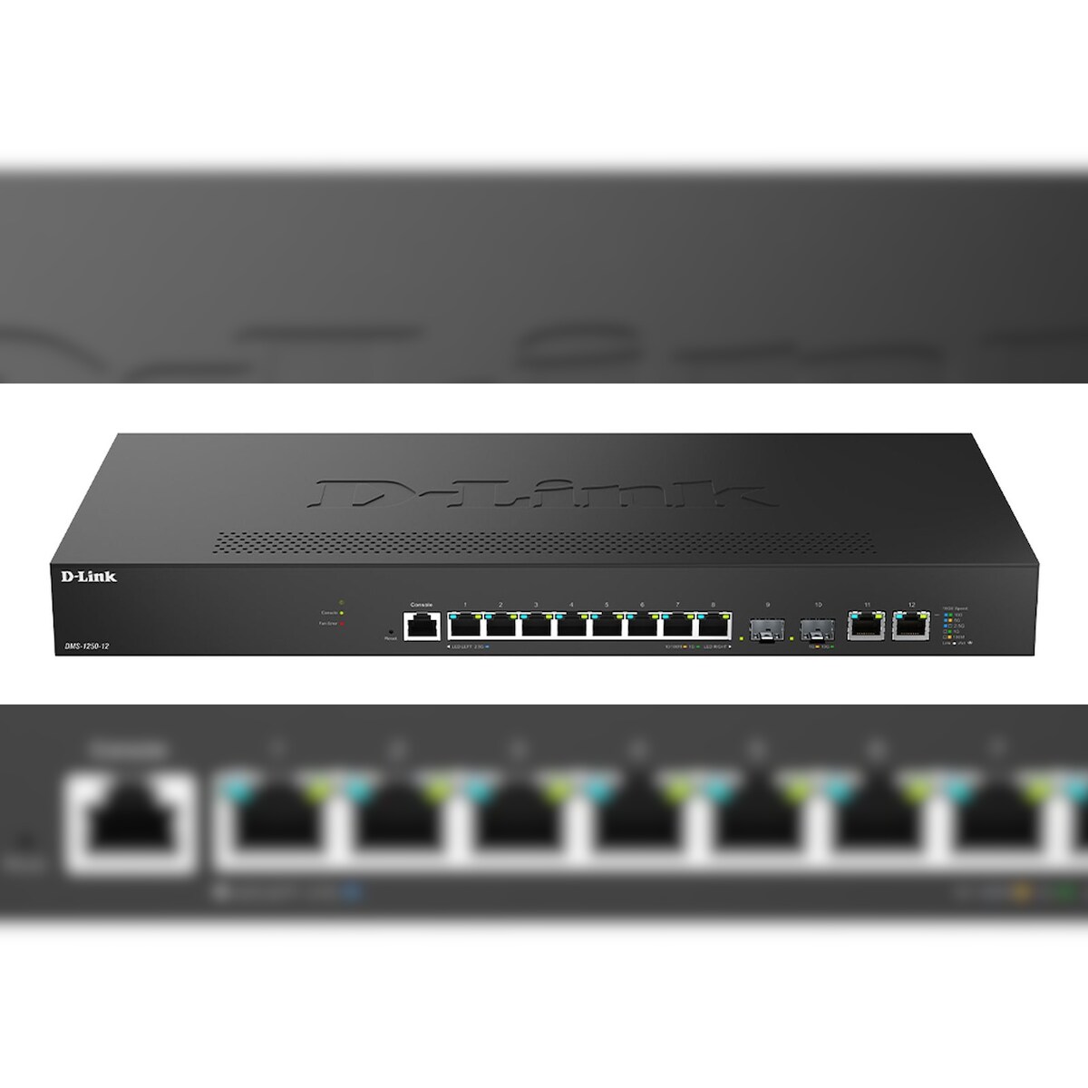 D-LINK DMS-1250-12/E 12-Port Multi-Gigabit Smart Managed Switch 2x 10GBASE-T 2x 10G SFP+ (DMS-1250-12/E) Image