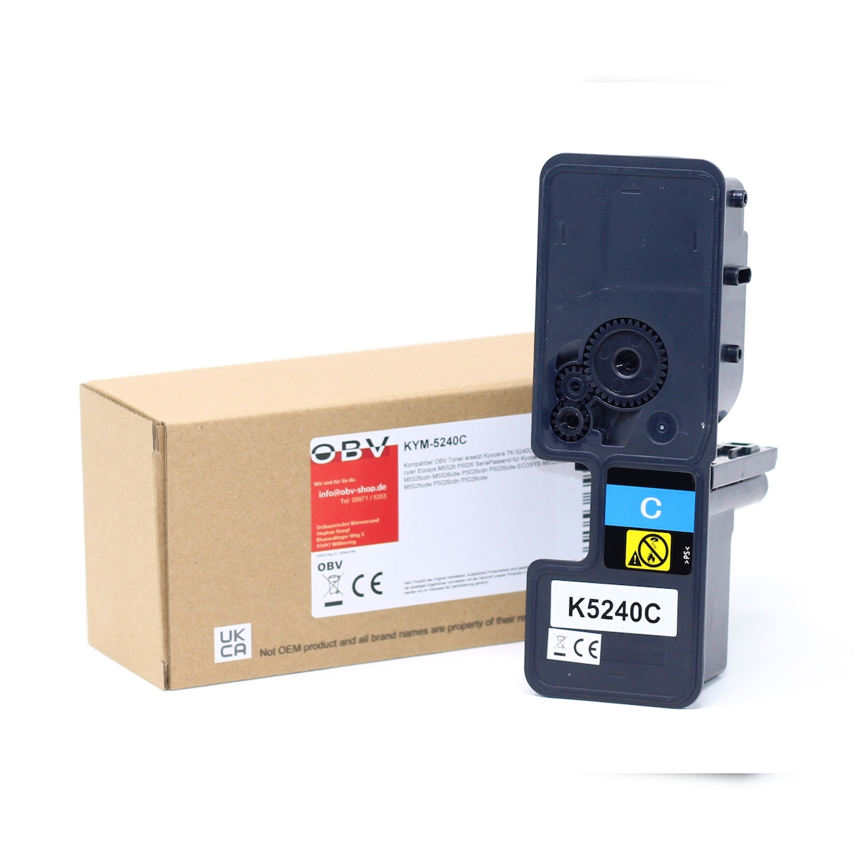 OBV Toner Cyan kompatibel zu ECOSYS M 5526 cdn - Ersetzt TK-5240C - 2200 Seiten Image