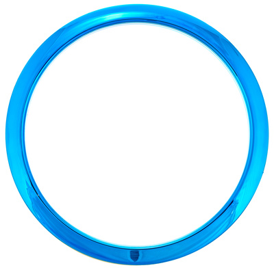 Bass Drum O's 6" Blue Chrome round HCB6