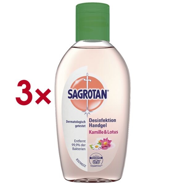 Sagrotan 3x Hand-Desinfektionsgel »Kamille & Lotus« Image