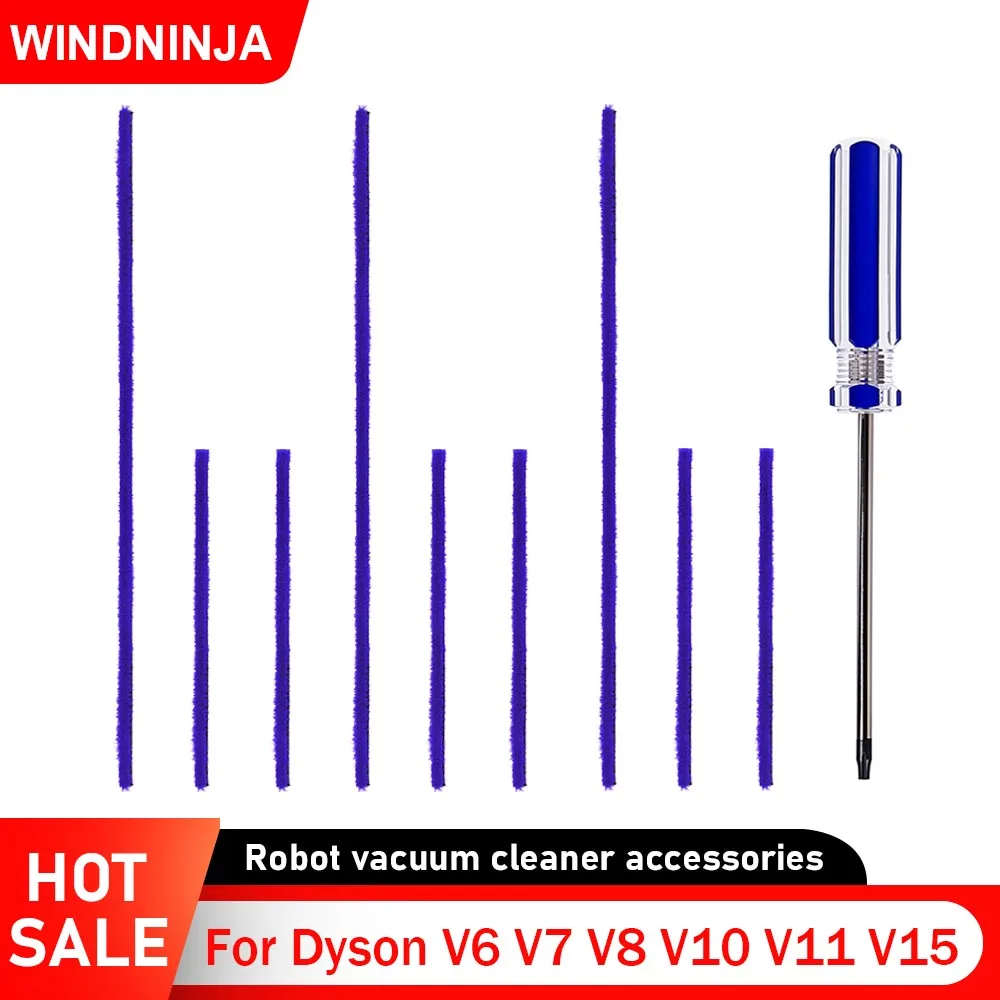 Plüschstreifen für Dyson V6 V7 V8 V10 V11 V15 Vakuum-Bodenbürstenkopfstreifen Weiche Samtstreifen Haushaltsgeräte Zubehör Image