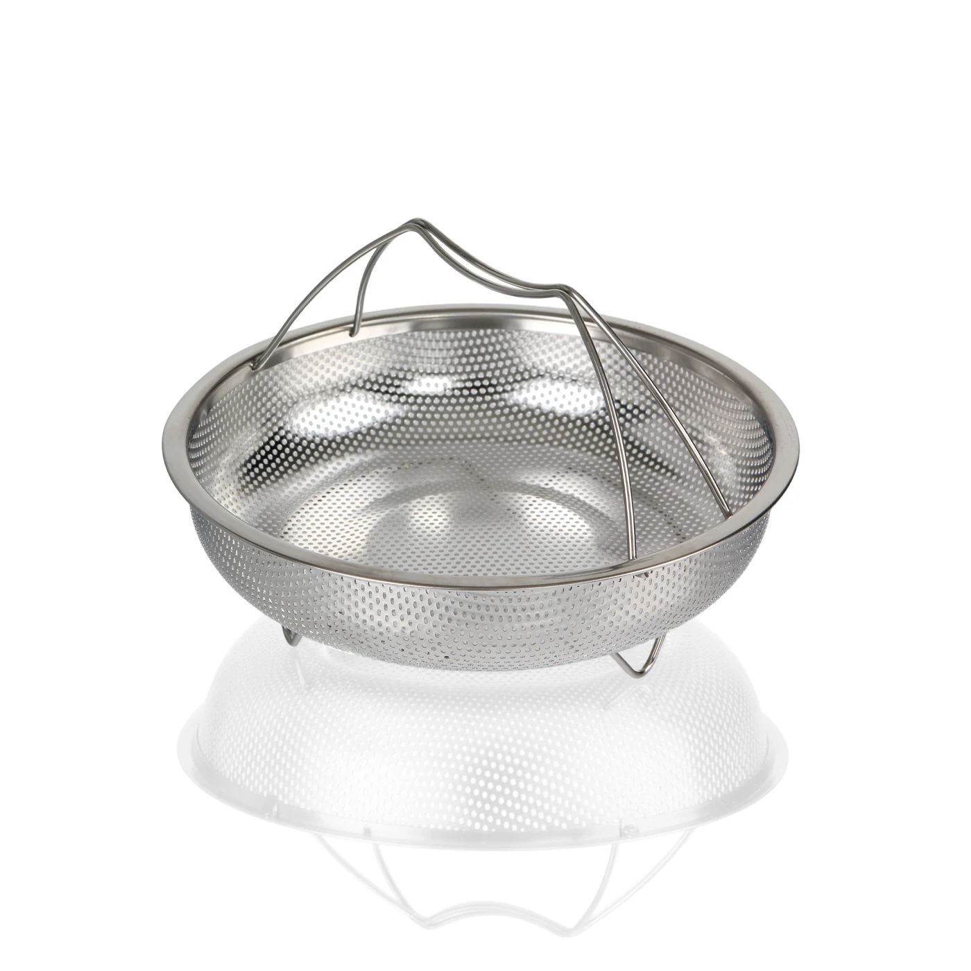 tastyWay Dampfkorb aus Edelstahl für Schnellkochtopf, Dampfkorb mit Griff, Dampfgitter, Abfluss, Abtropffläche, Kochen Image